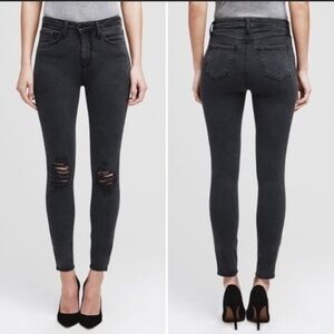 L'agence Margot Distressed High Waist Skinny Jeans size 27